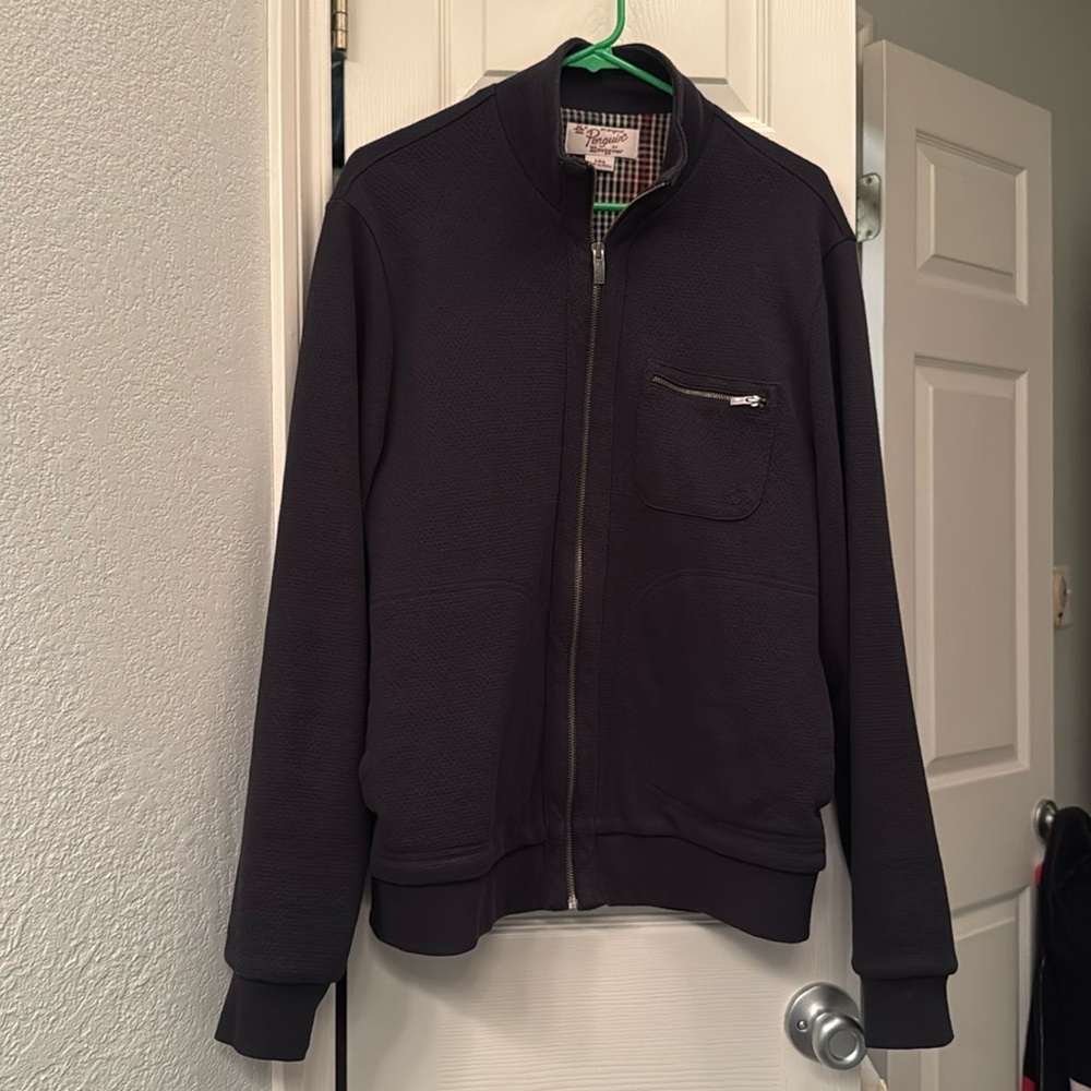 Penguin mens bomber jacket Large/black